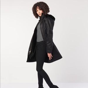 Hoodlamb Hemp Black Ladie's Long Coat